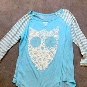 Owl blue top foreverohchid